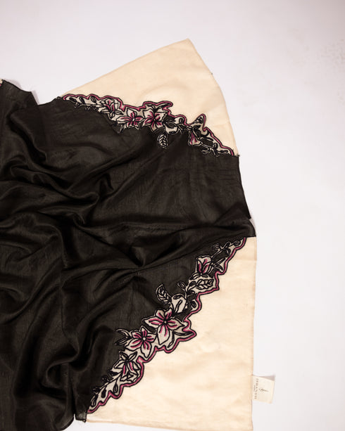 Hand Embroidered Colour-Blocked Scarf